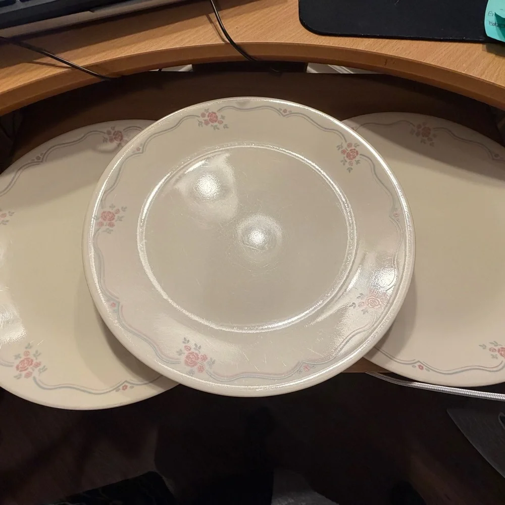 Vintage Corelle English Breakfast Dinner Plates - set of 3